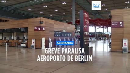 Greve paralisa aeroporto de Berlim