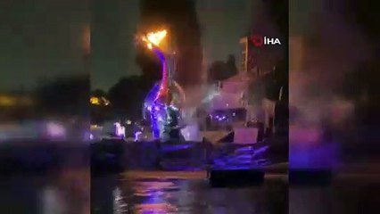 Disneyland’de alev alan mekanik ejderha paniğe yol açtı