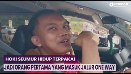 Jadi Orang Pertama yang Masuk Jalur One Way, Pemudik: Hoki Seumur Hidup Terpakai