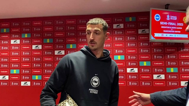 Watch Lewis Dunk’s post-match interview after Brighton suffer FA Cup heartbreak against Manchester United
