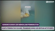 Adanya Peningkatan Vulkanik, Penambang Kawah Ijen Hentikan Aktivitasnya