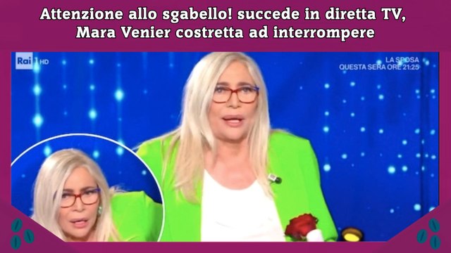 Attenzione allo sgabello! succede in diretta TV, Mara Venier costretta ad interrompere