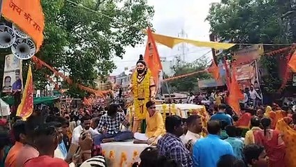 लालघाटी चौराहे से गुफा मंदिर तक श्रद्धालुओं का रेला