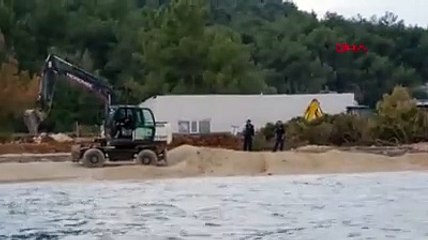 Sahile beyaz kum döken firmaya ceza