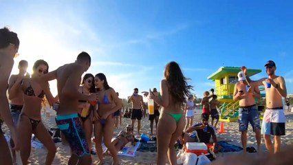 4K spring  break - Miami Beach ⛱️️ Walking Tour