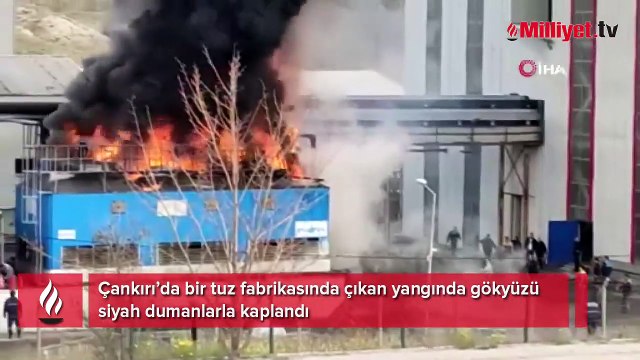 Çankırı’da fabrika yangını! Siyah dumanlar gökyüzünü kapladı