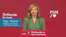 Pilar Alegría enmarca la exhumación de Primo de Rivera en el cumplimiento de la ley