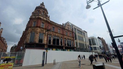Leeds headlines 24 April: Debenhams Briggate works underway
