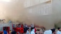 फर्नीचर शोरुम के बेसमेंट में लगी आग, देखें वीडियो