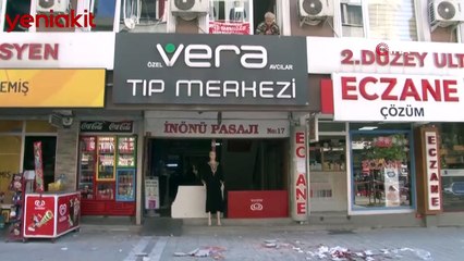 İstanbul'da feci olay! Tıp merkezinden başına tuğlalar düştü