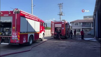 Kömür tozu üretimi yapan tesiste korkutan yangın