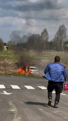 Man Sets BMW And His Clothes On Fire