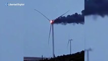 Desastres en molinos eólicos en España