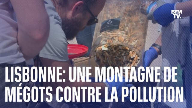 À Lisbonne, des activistes collectent 650.000 mégots pour sensibiliser le public à la pollution générée par les cigarettes