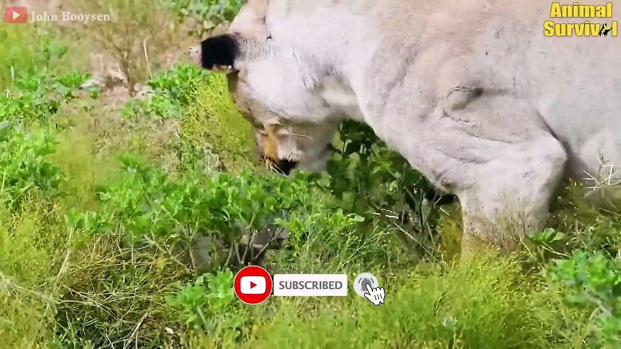 Aghast! Wounded Wild Boar and Her Baby Become P...