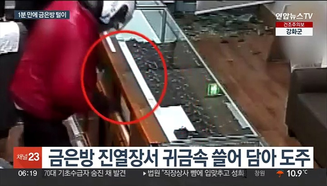 금은방 유리문 부수고 1분 만에 '뚝딱'…절도범 검거
