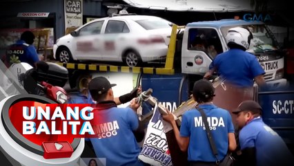 Mga sasakyang double parking sa Barangay Bagong Lipunan ng Crame, hinatak ng MMDA | UB