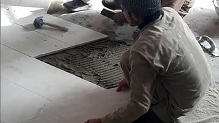 interior works / Technical Floor tile fixing