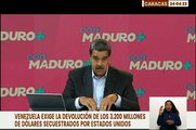 Venezuela exige devolución de $3.200 millones secuestrados en EE.UU.