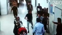 Şanlıurfa'da sağlık çalışanlarına tekmeli, yumruklu saldırı kamerada