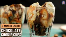 Chocolate Cookie Cups - No Bake! | For Kids, Guests, House Parties, Date Nights | Simple Desserts