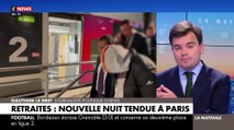 Casserolades : Les images du Ministre de l'éducation, Pap Ndiaye, exfiltré cette nuit de la Gare de Lyon après être resté boqué dans son TGV, alors que des dizaines de manifestants l'attendent