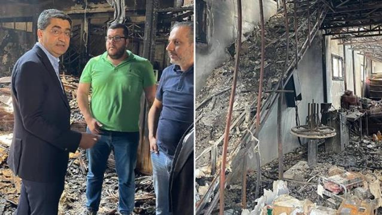 CHP milletvekili adayı Mehmet Emin Ekmen, Mersin'de dükkanları kül olan esnafı ziyaret etti