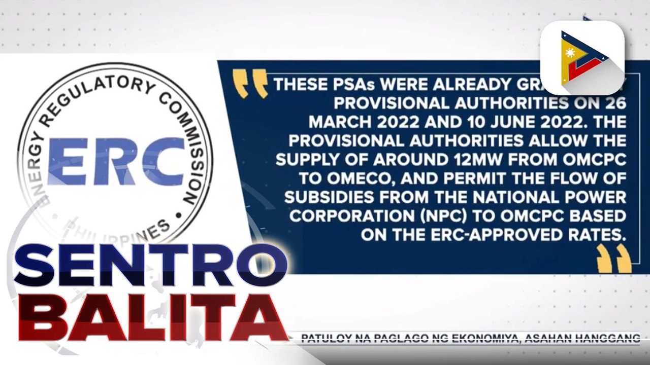ERC, nilinaw na 2 sa 3 power supply agreement sa Occidental Mindoro ang naihain sa kanila