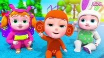Dolly Johny and the baby are cosplaying as animals Lets sing along with them