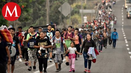 Caravana migrante en Chiapas continúa su paso; exigen documentos y amagan con protestas