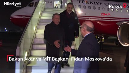 Bakan Akar ve MİT Başkanı Fidan Moskova’da