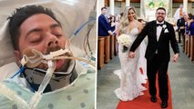 Groom Defies Three Percent Odds To Walk Aisle With Bride | Happily TV