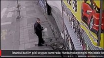 İstanbul'da film gibi soygun kamerada: Hurdacıyı kepengini minibüsle kırıp soydular