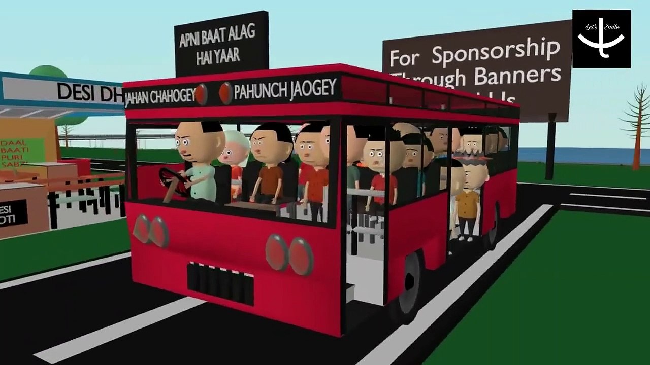 JOKE _ BUS KA SAFAR _ Funny Cartoon Comedy