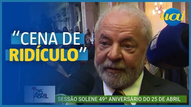 Lula sobre protestos em Portugal: 'Cena de ridículo'