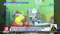 Dialysis center, posibleng magtaas ng singil dahil 24 oras nakabukas ang generator | 24 Oras