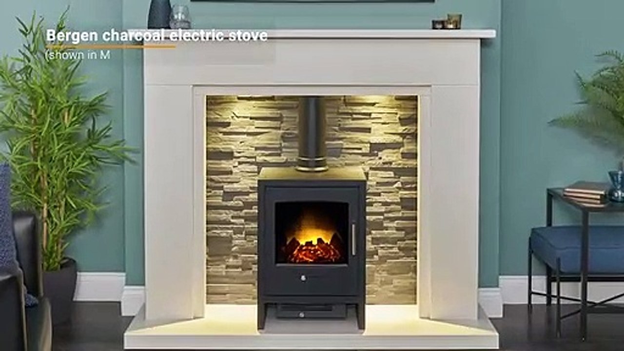 Adam Bergen Electric Stove in Charcoal Grey
