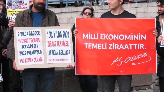 Atama Bekleyen Ziraat Mühendisleri, Veteriner Hekimler ve Gıda Mühendisleri Bir Kez Daha Ankara'daydı.