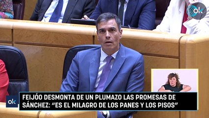 Feijóo desmonta de un plumazo las promesas de Sánchez Es el milagro de los panes y los pisos