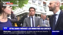 Les ministres Gabriel Attal et Stanislas Guérini interpellés par une enseignante lors d'une visite dans l'Hérault