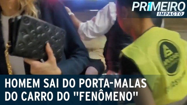 Homem é flagrado saindo de porta-malas de carro de Ronaldo “Fenômeno”