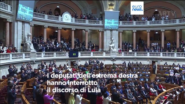 Lisbona, proteste fuori e dentro il Parlamento contro il presidente brasiliano Lula