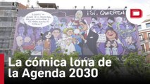 Vox despliega una lona en el centro de Madrid que critica a Sánchez, Díaz, Ayuso o Almeida