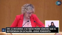 ERC le recuerda a su socio Pedro Sánchez que el referéndum en Cataluña 