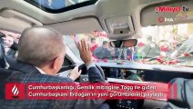 TOGG'un kalbinde direksiyona geçen Cumhurbaşkanına sevgi selinden yeni görüntüler