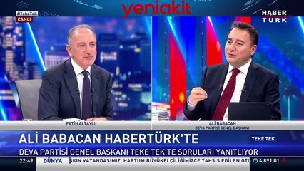 Babacan'ın canlı yayındaki ifadesi büyük tepki çekti! Fatih Altaylı: Eyvah dedim!