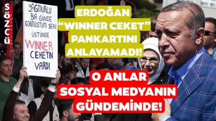Erdoğan'ın 'Winner Ceketi' Pankartını Yanlış Anladı! "Yerli ve Milliyim Ben Onu Giymem"