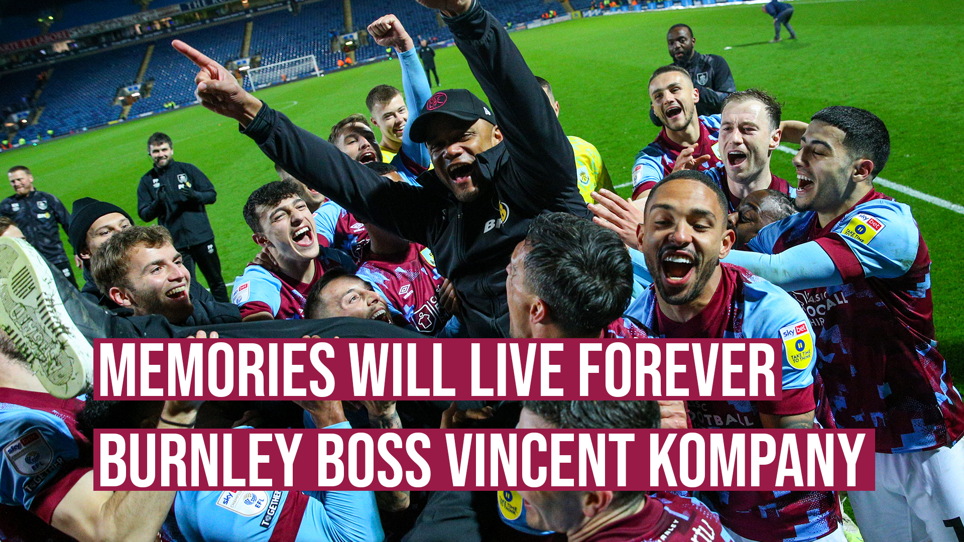 Burnley boss Vincent Kompany dedicates title success at Ewood Park