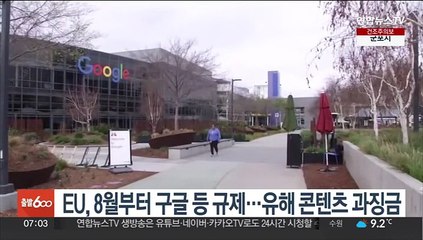 EU, 8월부터 구글 등 강력규제…유해 콘텐츠 과징금