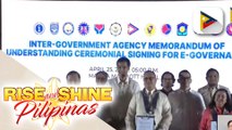 13 ahensiya ng gobyerno, lumagda sa isang MOU na magsusulong ng e-governance sa bansa